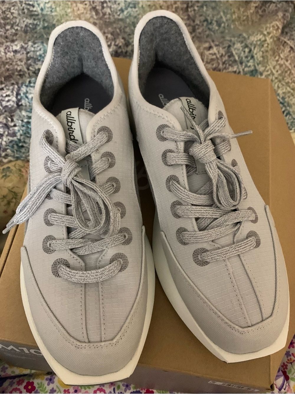 allbirds Riser Light Gray Lace-Up Sneakers for Men